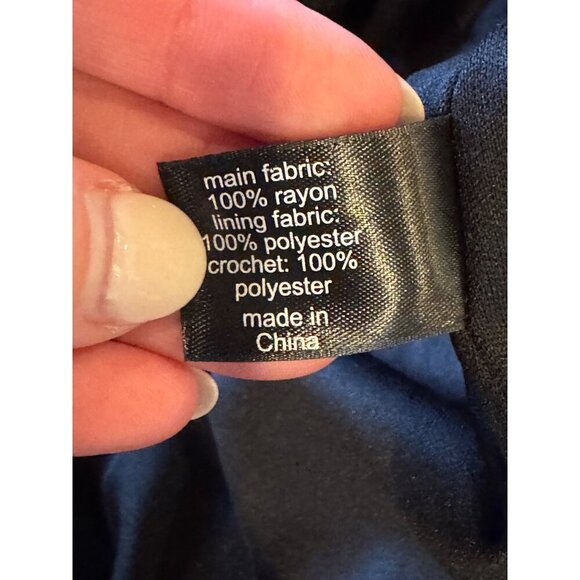 Lane Bryant Dress Women 18 Black Lace Crochet Gauze Swing Mini Whimsigoth Boho - Picture 13 of 14